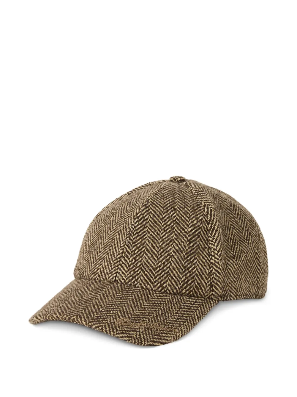 Ralph Lauren Collection ヘリンボーン キャップ - ブラウン Ralph Lauren Collection ヘリンボーン キャップ - ブラウン