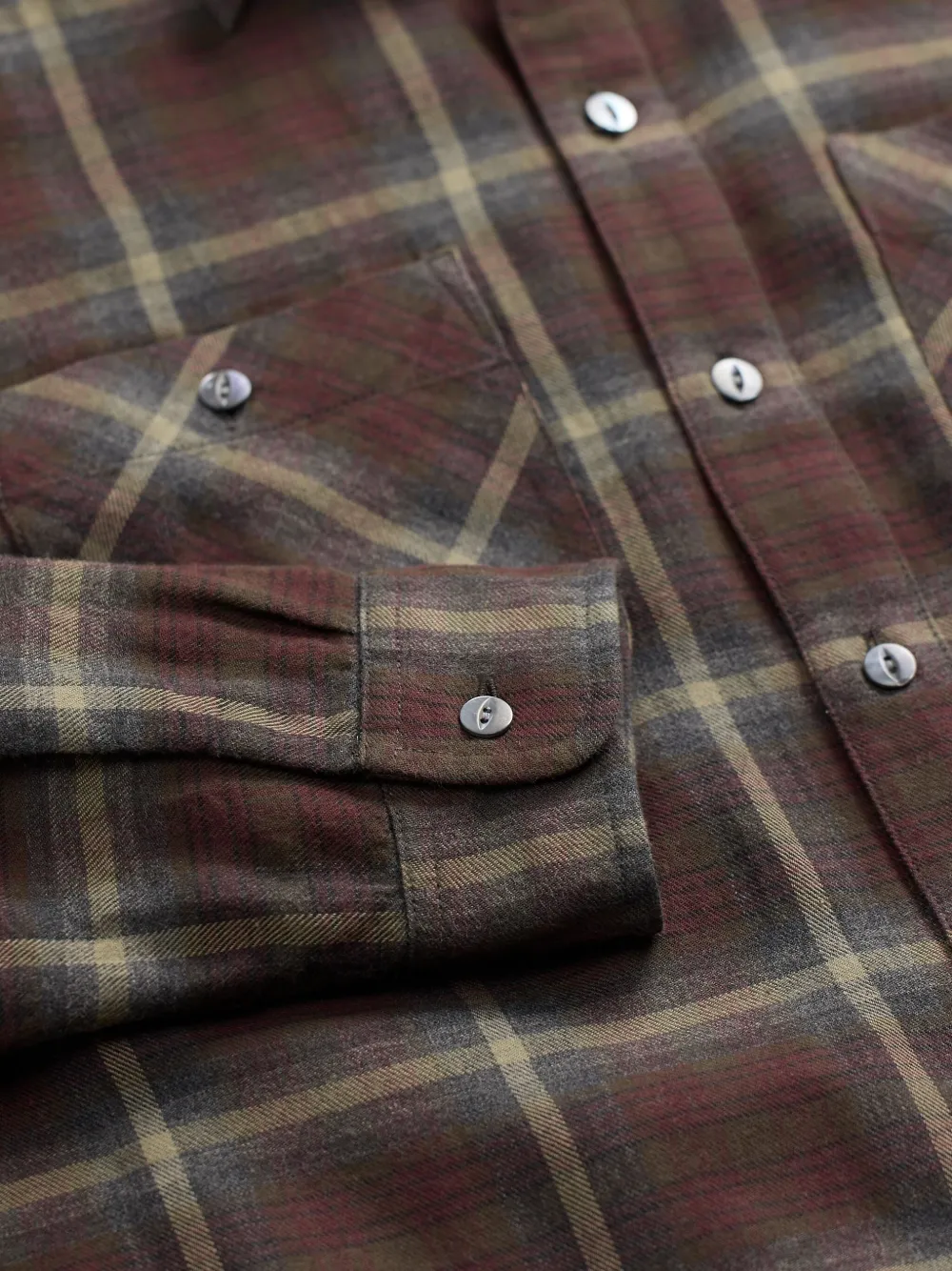 Ralph Lauren RRL Hannah geruite blouse met lange mouwen Bruin