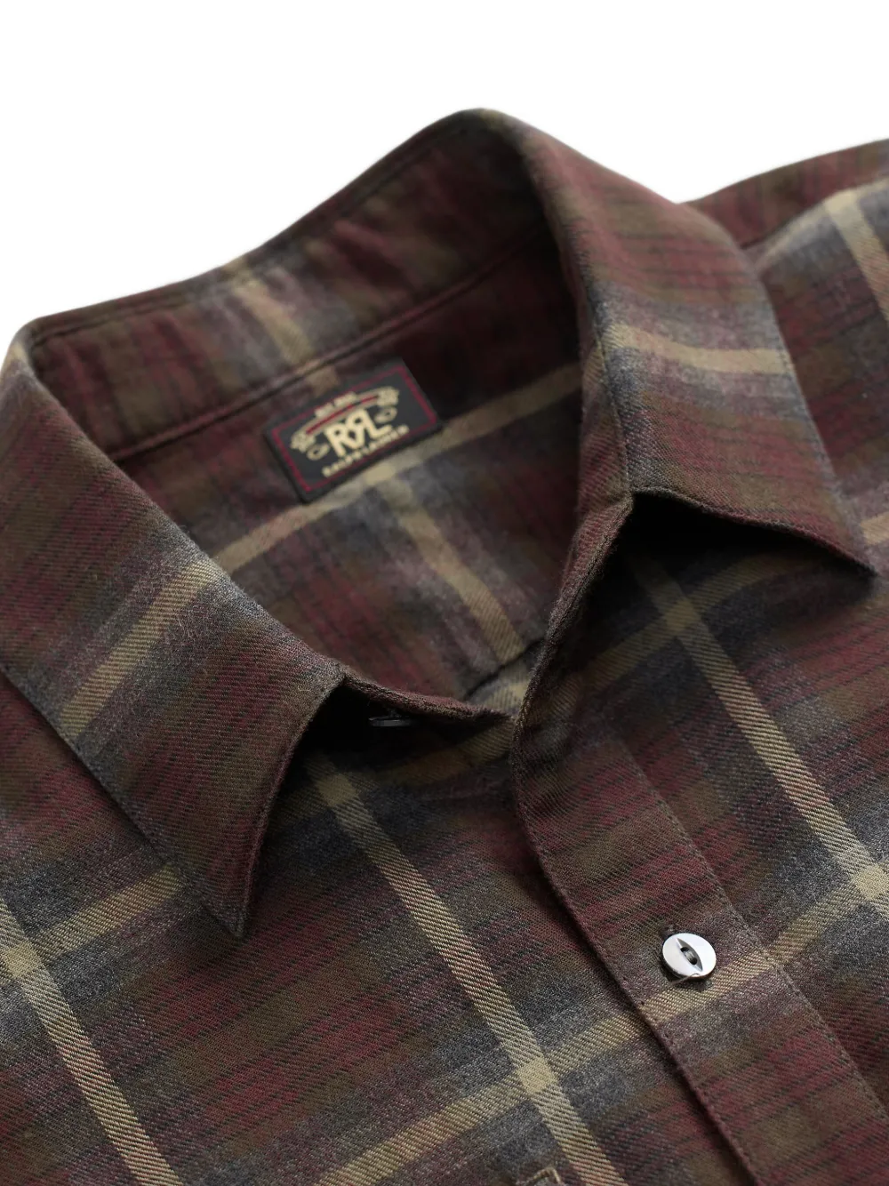 Ralph Lauren RRL Hannah geruite blouse met lange mouwen Bruin