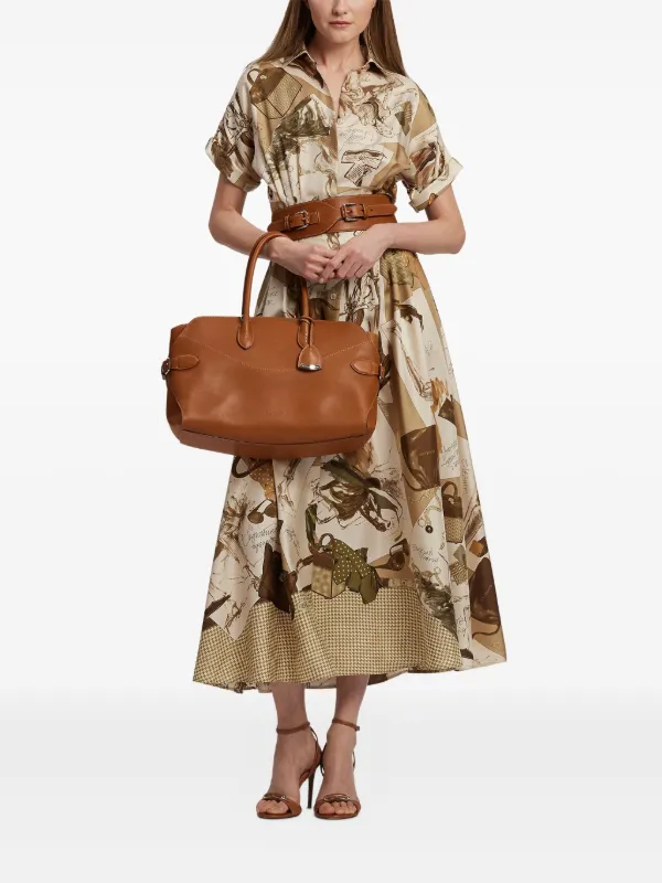 chinese dress ladies Brown Leather Crossbody Bag 'Donatella' by Pure Luxuries