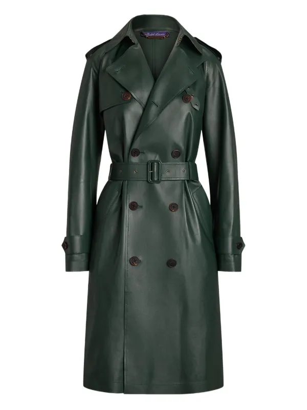 Ralph Lauren Collection Double-breasted Coat in Green