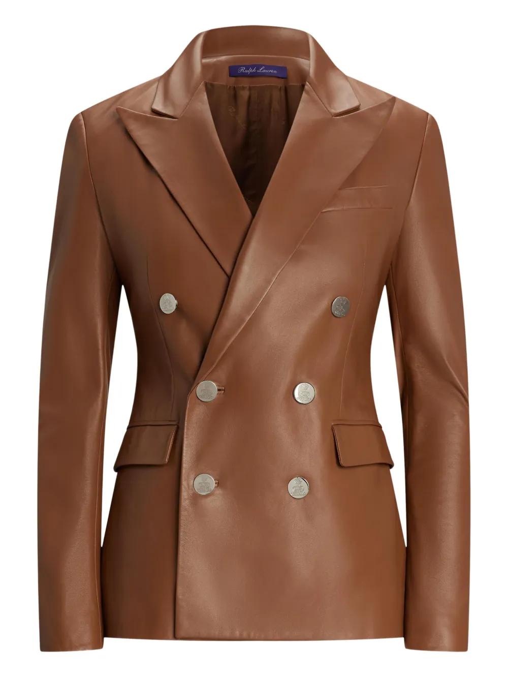 Ralph Lauren Collection Camden leren blazer Bruin