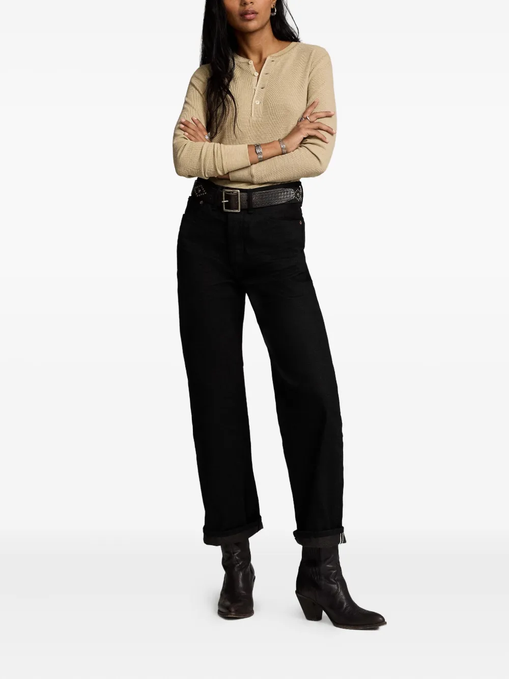 Ralph Lauren RRL High waist jeans Zwart