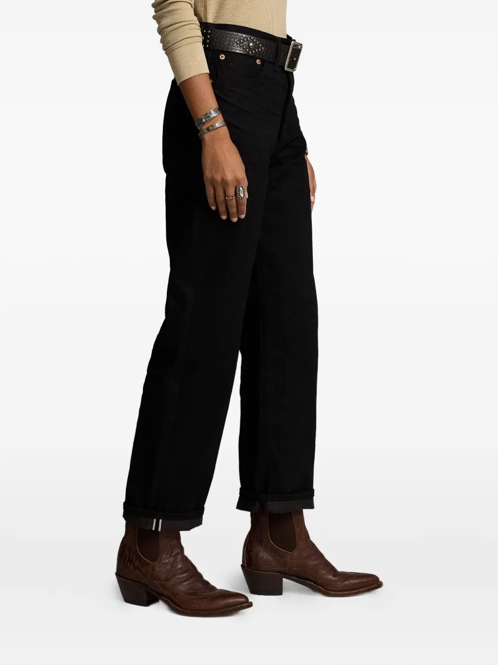 Ralph Lauren RRL High waist jeans Zwart