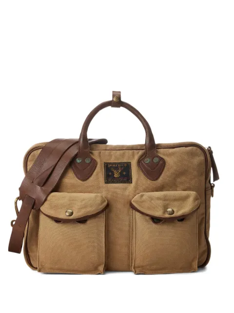 Ralph Lauren RRL leather-trim canvas briefcase