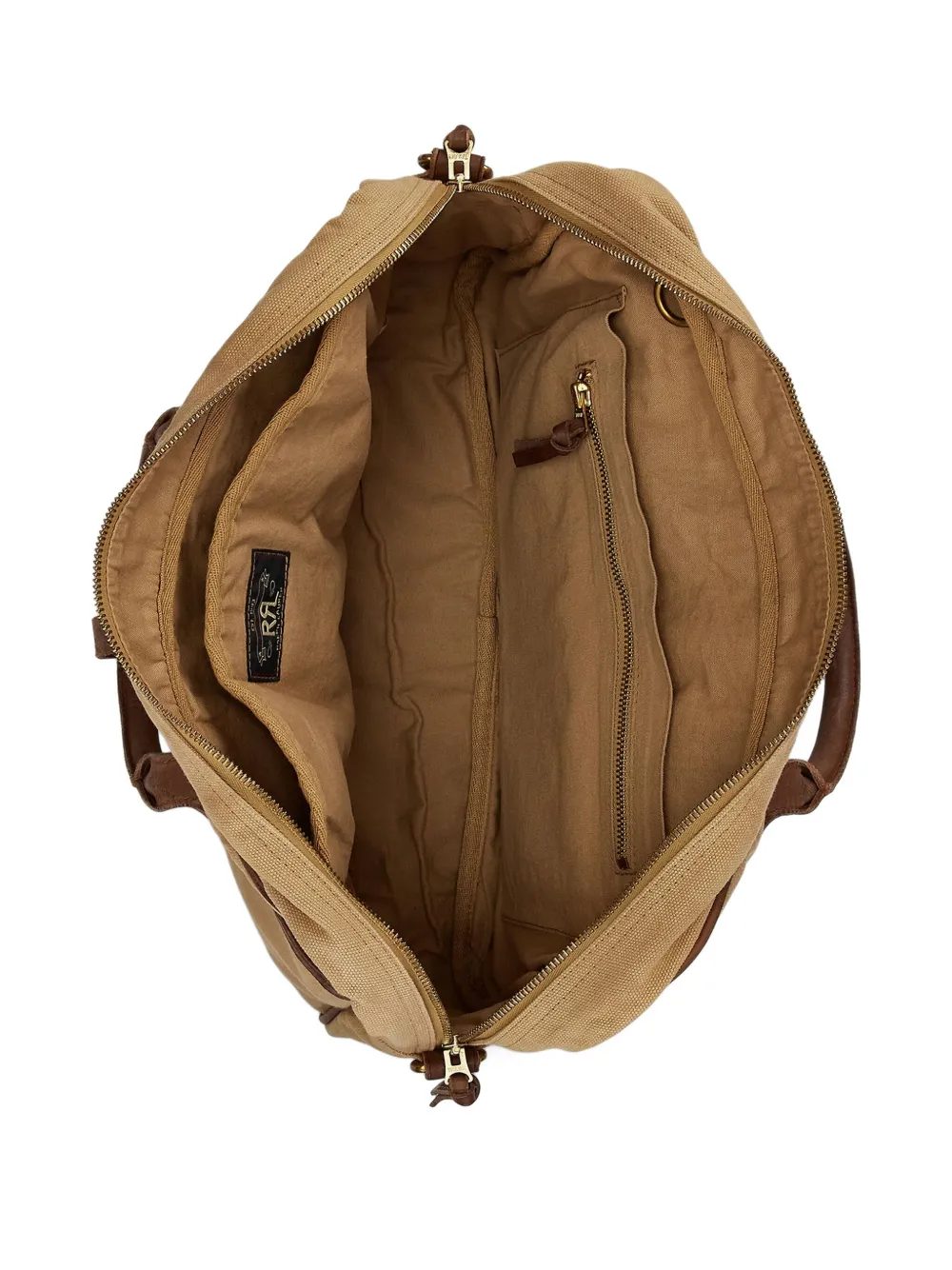 Ralph Lauren RRL Canvas aktetas met leren afwerking Beige