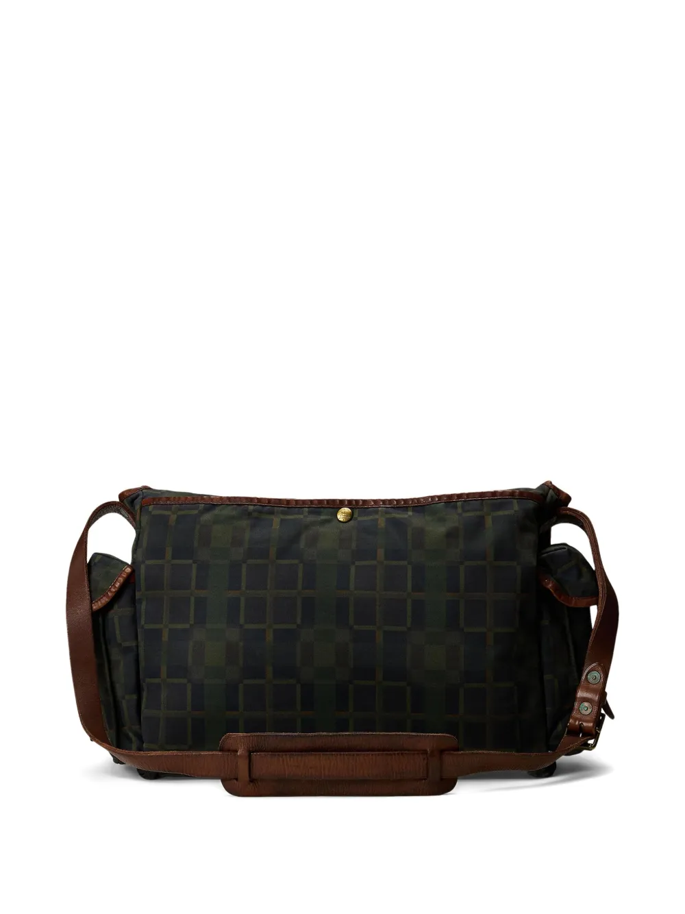 Rrl Medium Checked Messenger Bag In Blue