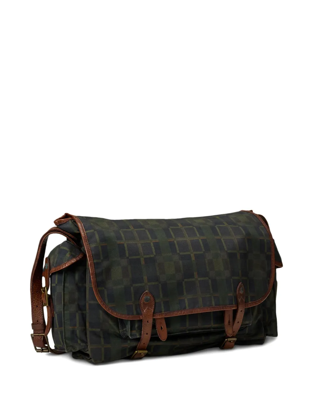 Ralph Lauren RRL Medium geruite messengertas - Blauw