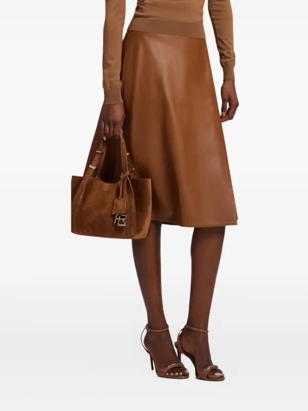 ラルフローレンレザースカート フェイクレザートリム ポンチ ペンシル スカート | ラルフ