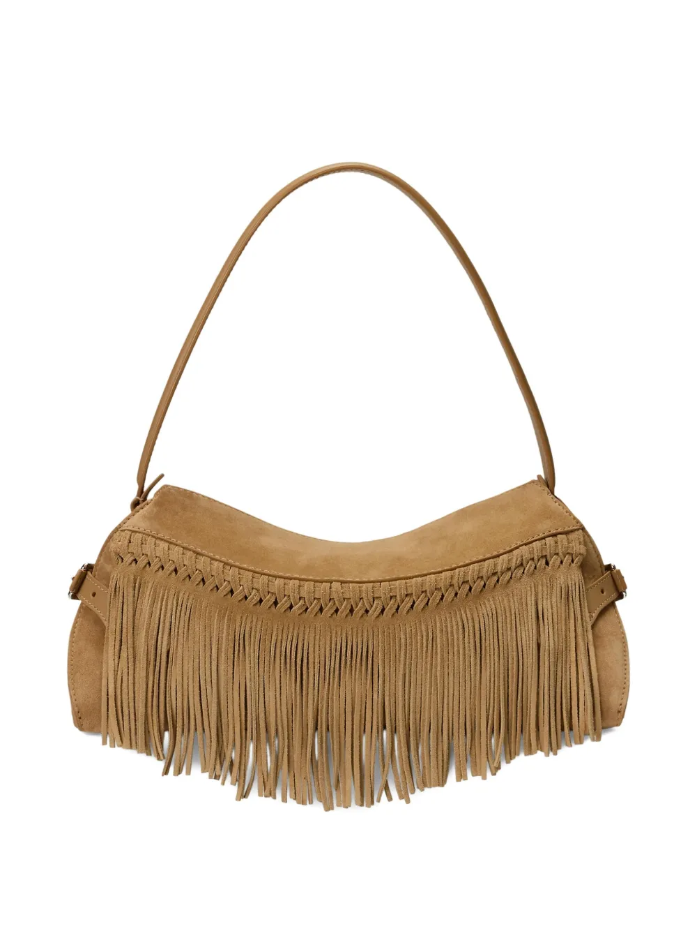 Ralph Lauren Collection Schoudertas met franje Bruin