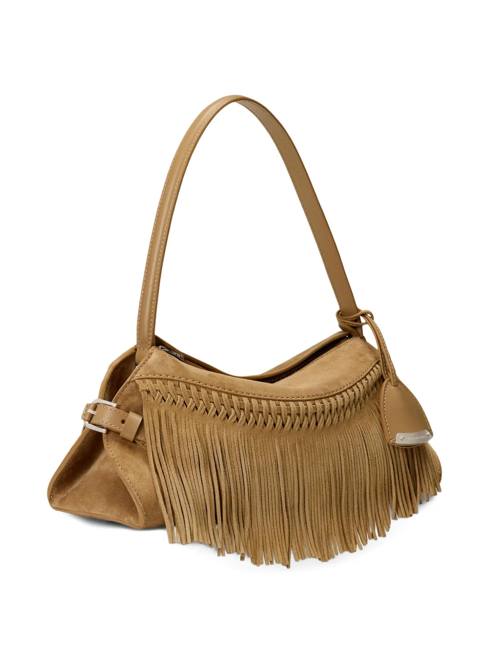 Ralph Lauren Collection Schoudertas met franje Bruin