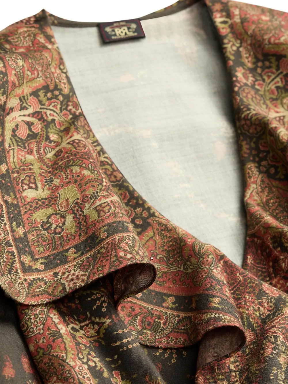 Ralph Lauren RRL Alice jurk met bloemenprint en ruches Bruin