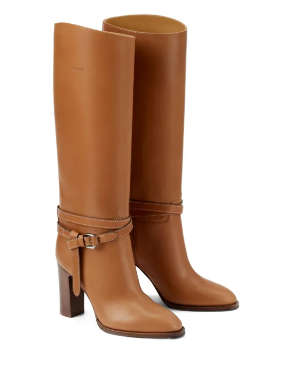 希少 Ralph Lauren Collection ロングブーツ レザー Ralph Lauren Collection Donnely 90mm ロングブーツ | ブラウン