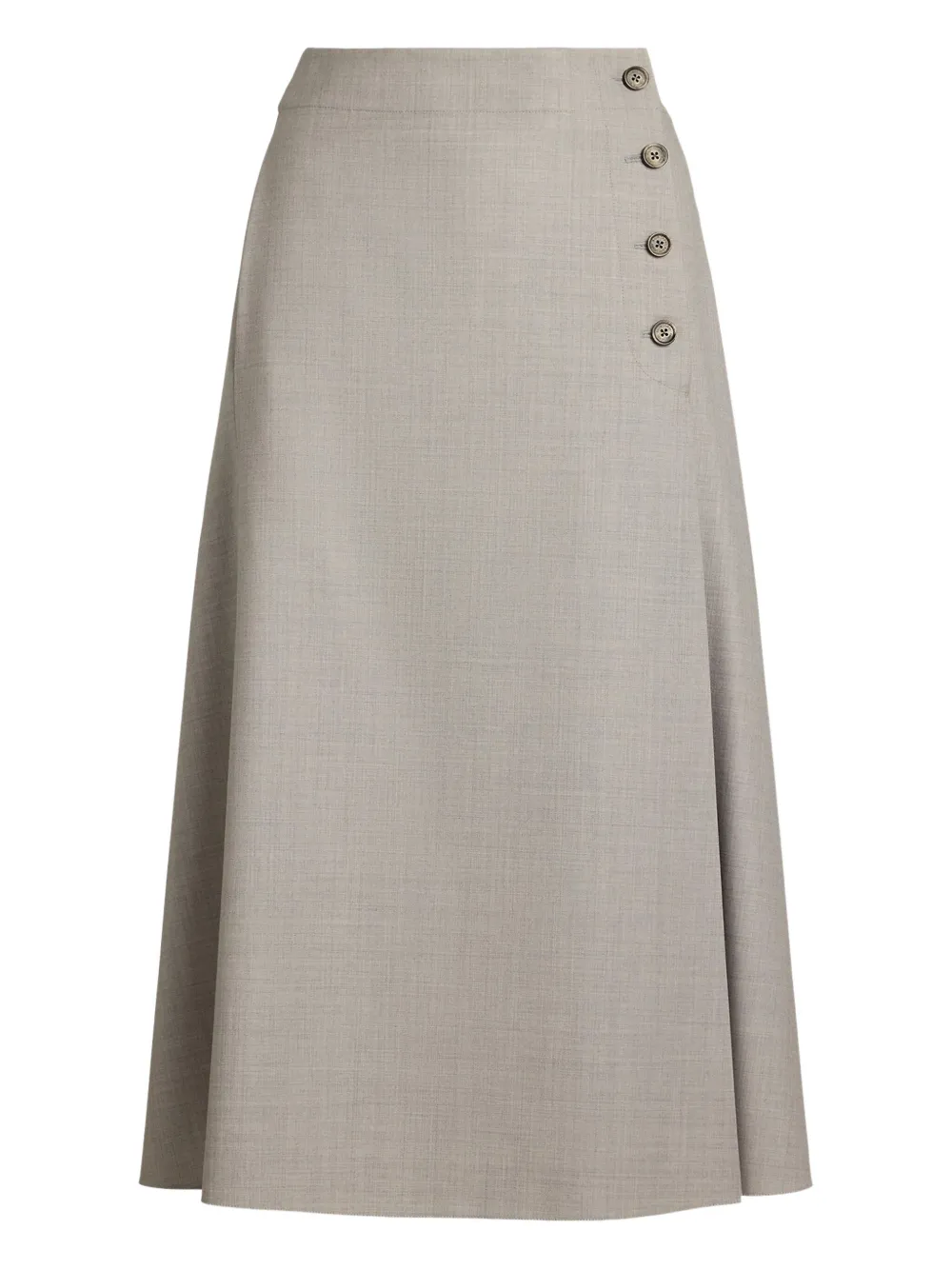 buttoned midi skirt