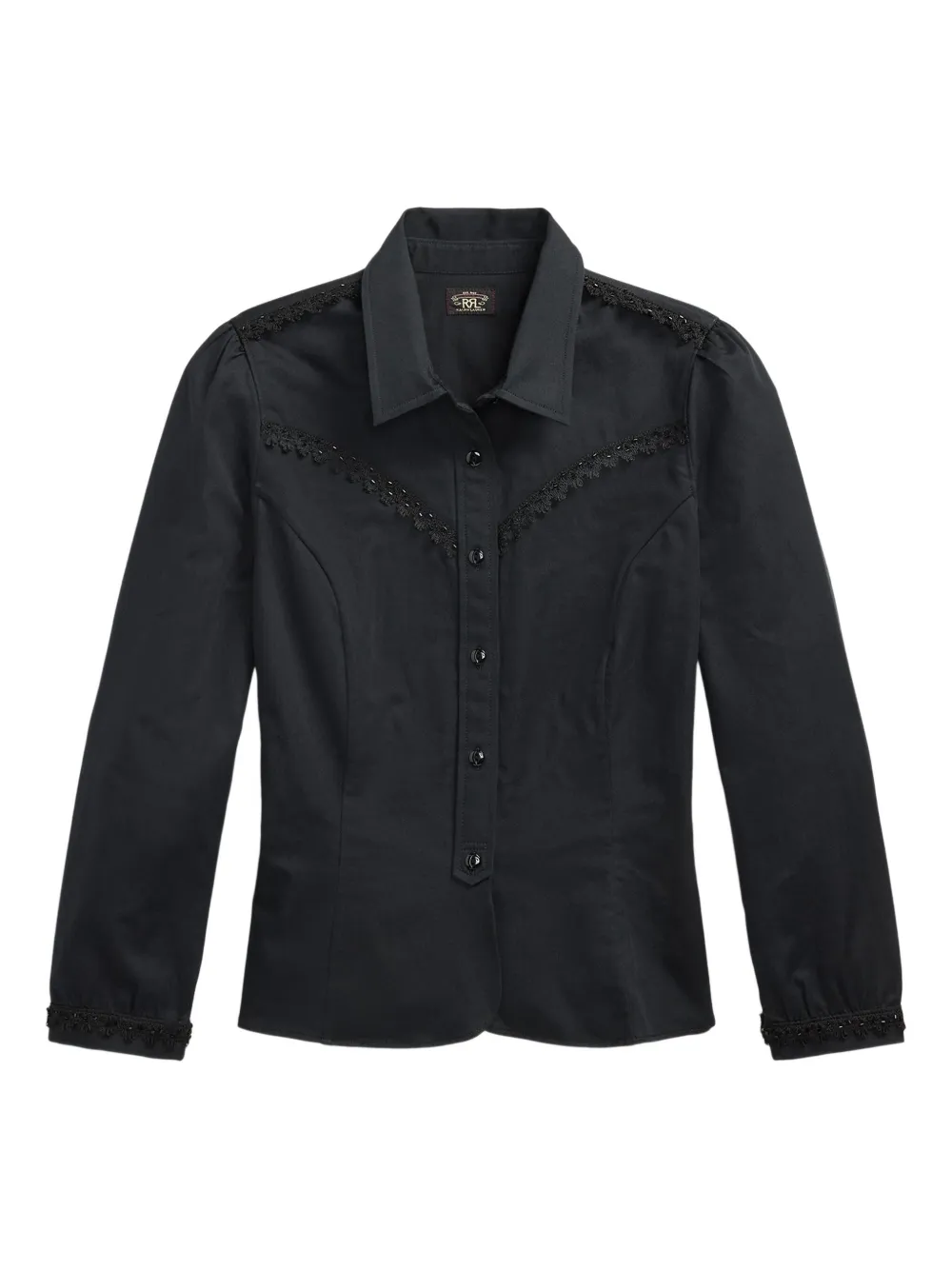 Ralph Lauren RRL Camicia Emilie con ricamo - Nero
