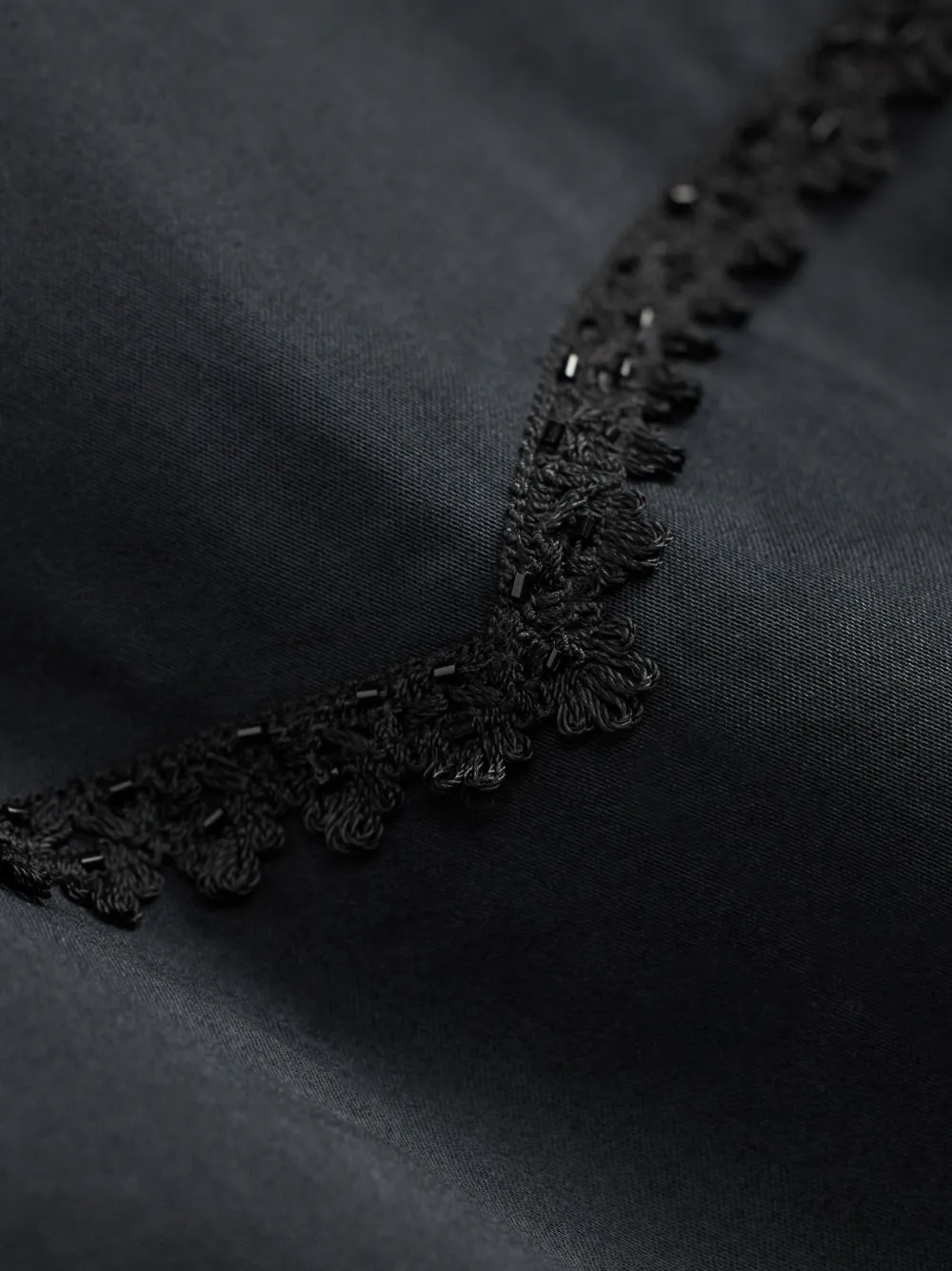 Ralph Lauren RRL Emilie button-up blouse met borduurwerk Zwart