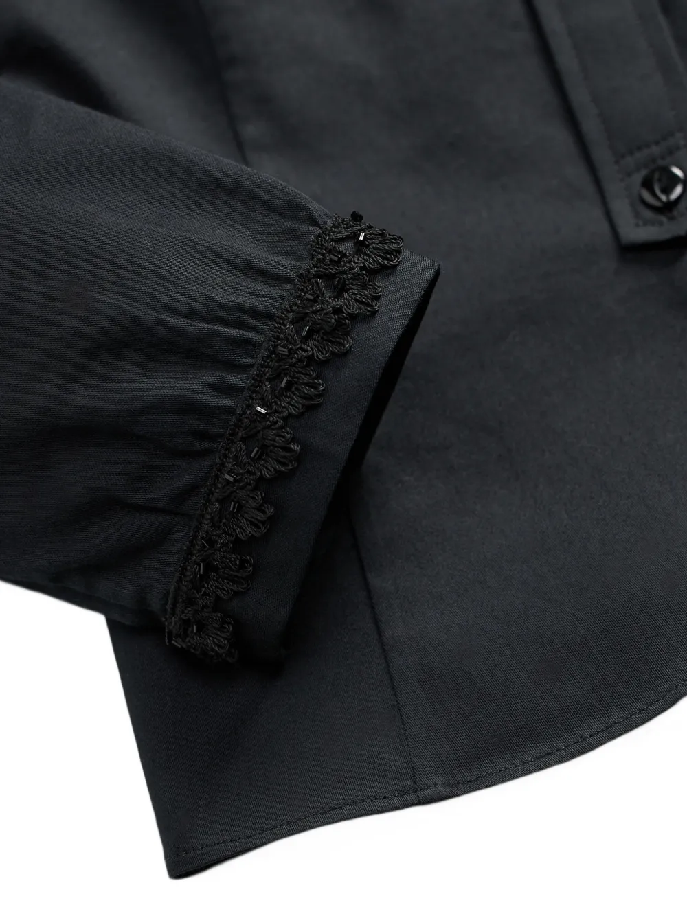 Ralph Lauren RRL Emilie button-up blouse met borduurwerk Zwart