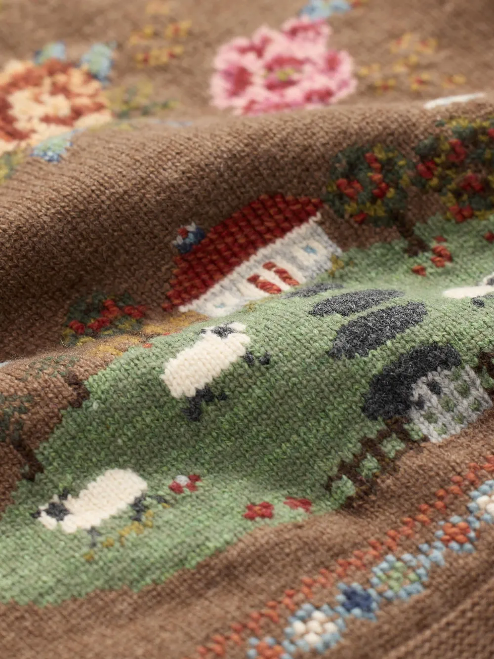 Ralph Lauren RRL Vest met geborduurde bloemen Bruin