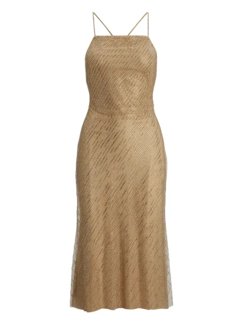 Ralph Lauren Collection metallic mesh slip dress