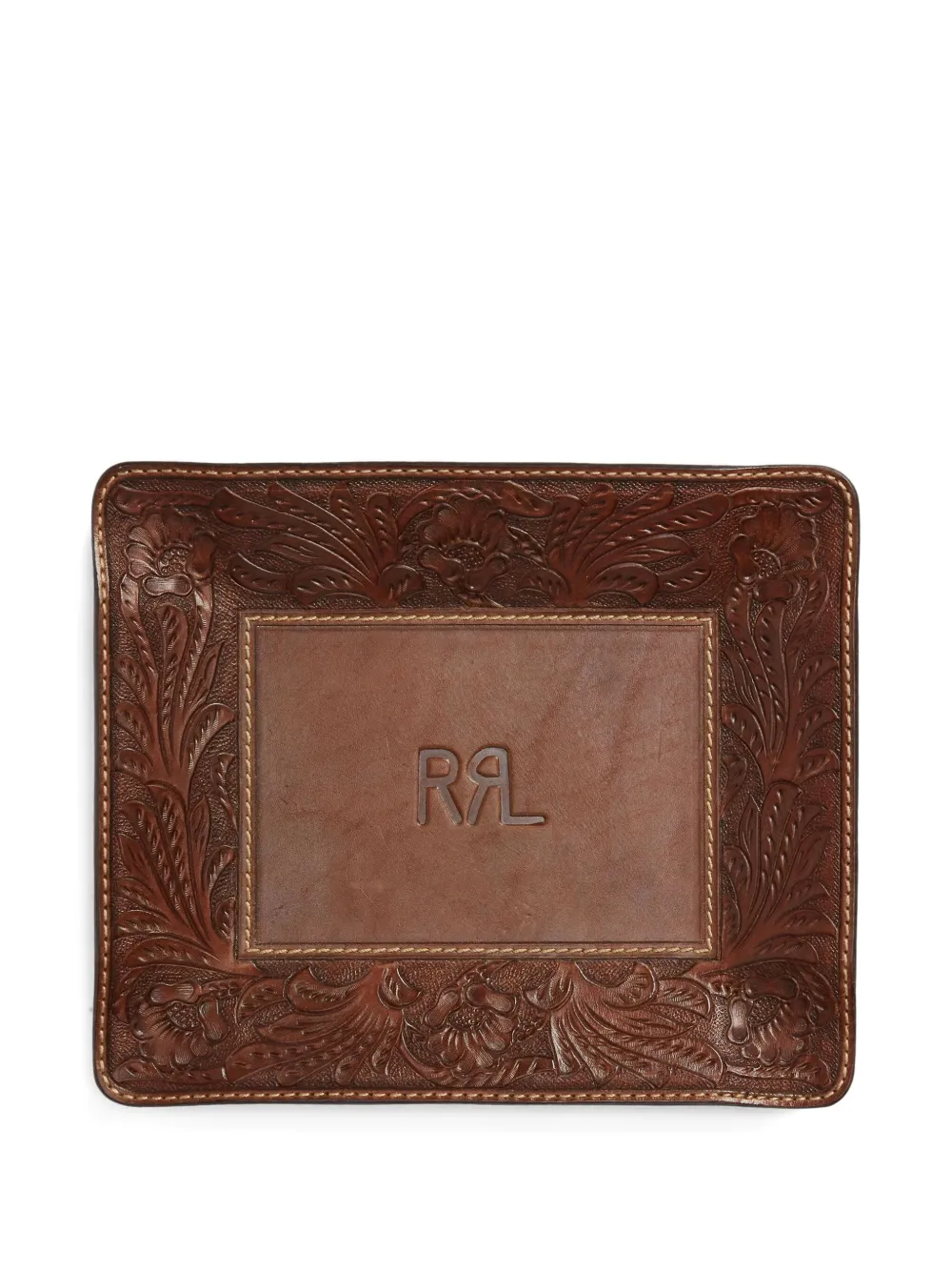 Ralph Lauren RRL Tablett mit Blumen-Prägung - Braun