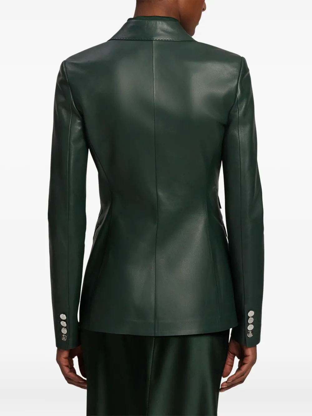Ralph Lauren Collection Parker leren blazer Groen