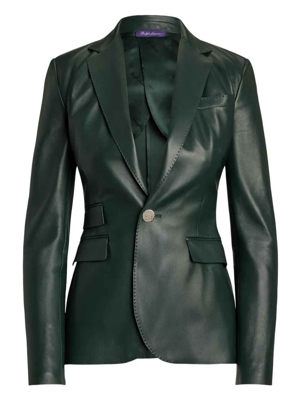 Ralph Lauren Collection Parker leren blazer Groen
