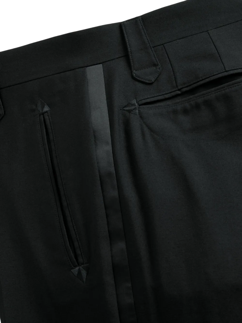 Ralph Lauren RRL Wollen straight broek met zijzakken Zwart