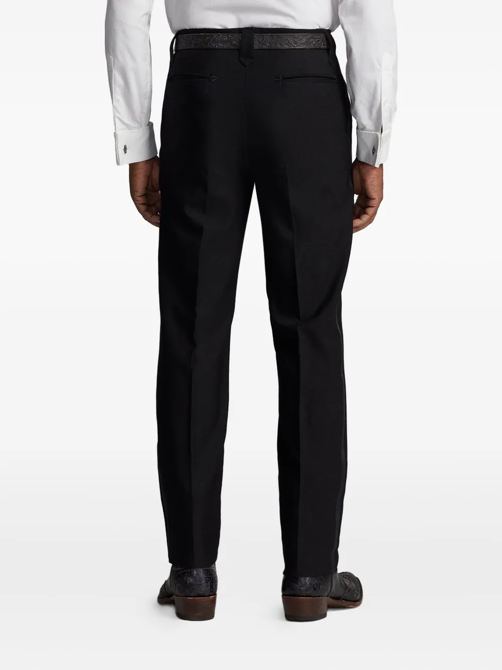Ralph Lauren RRL Wollen straight broek met zijzakken Zwart