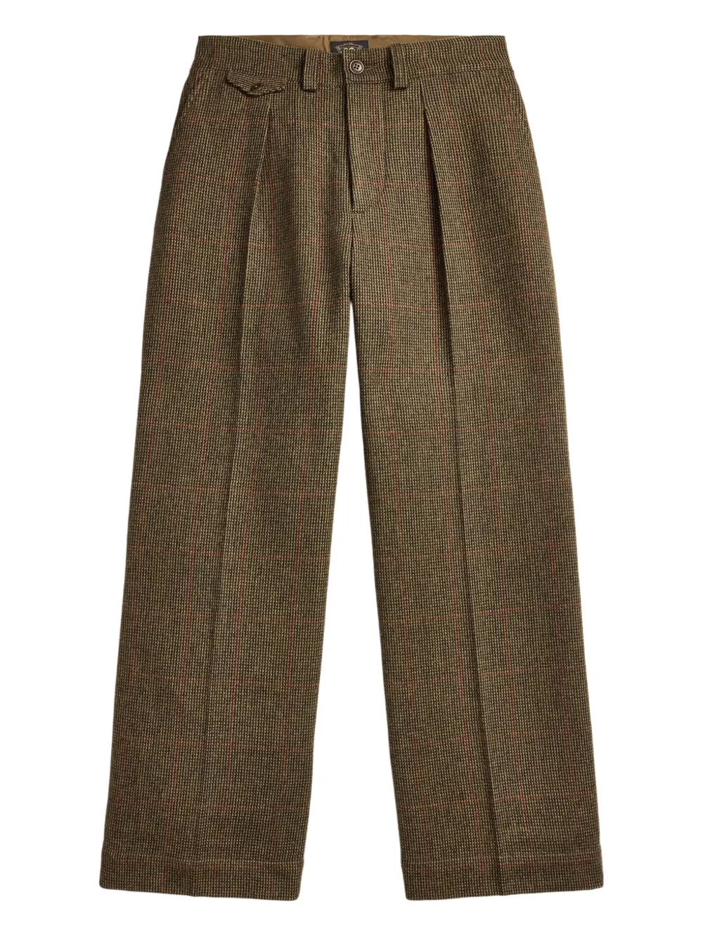 Rrl Pleated Wide-leg Trousers In Brown