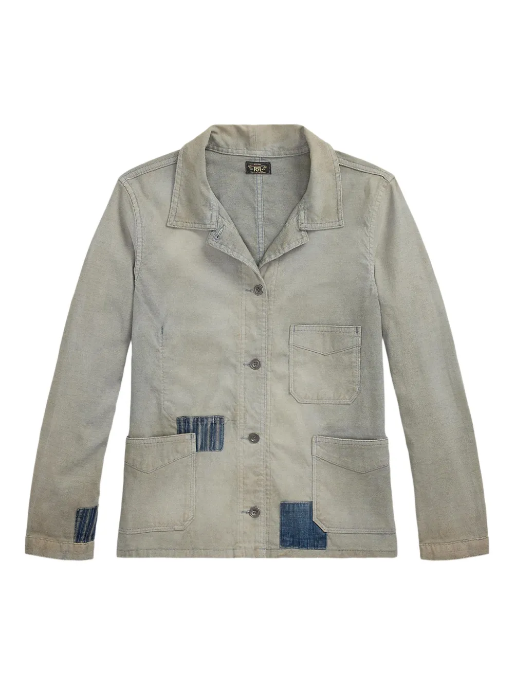 Rrl Patchwork Utility Jacket In Blue