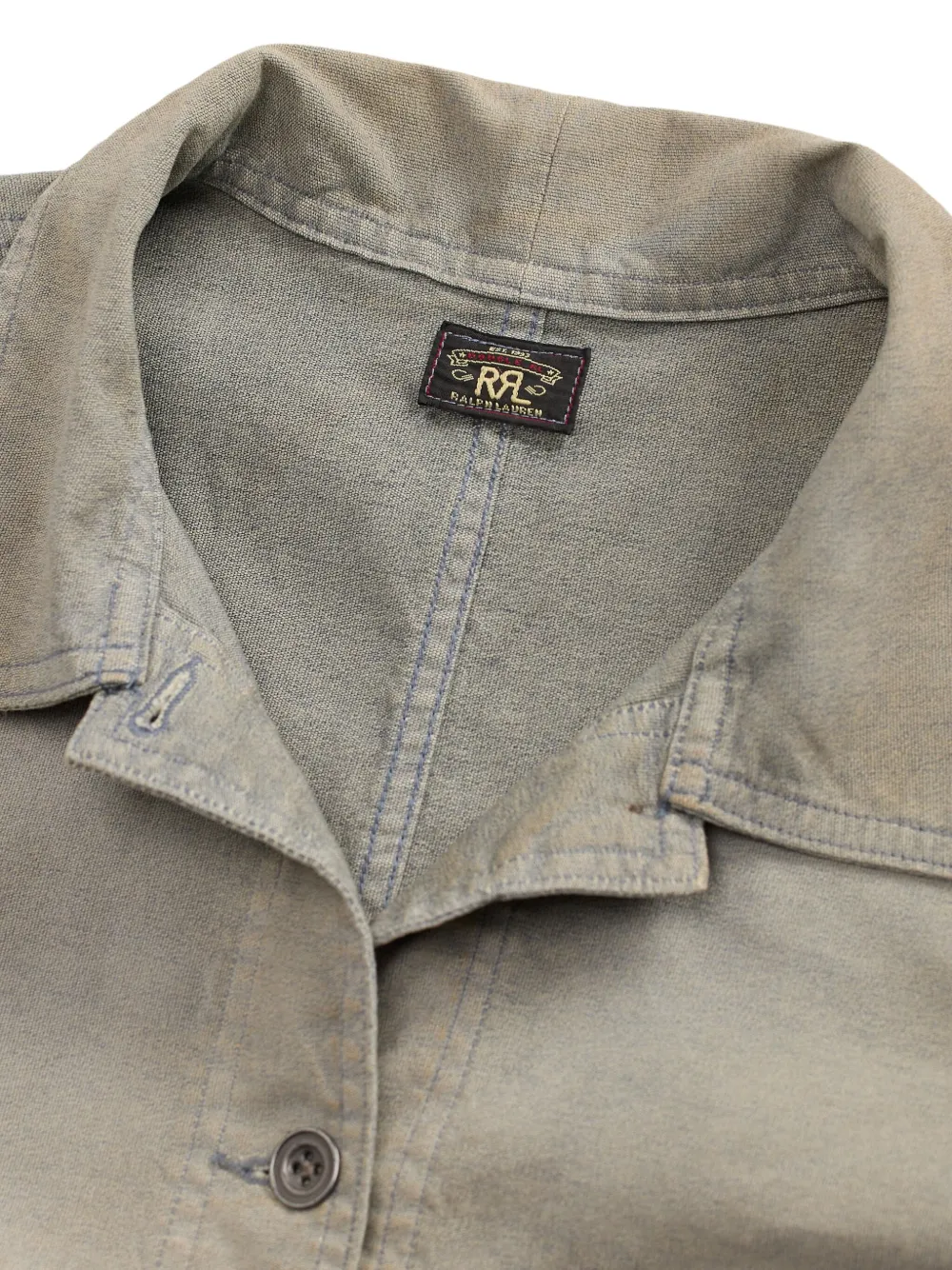 Rrl Patchwork Utility Jacket In Blue