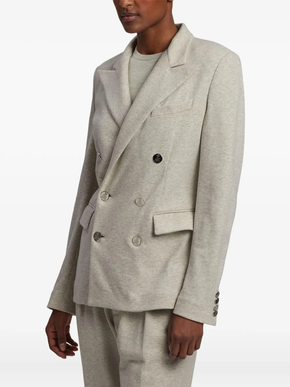 Ralph Lauren Collection Camden colbert met dubbele rij knopen Grijs