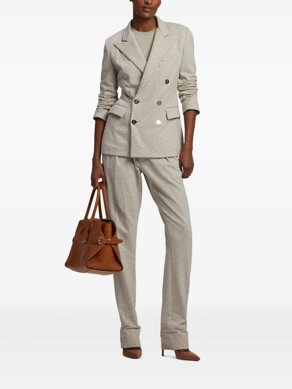 Ralph Lauren Collection Camden colbert met dubbele rij knopen Grijs
