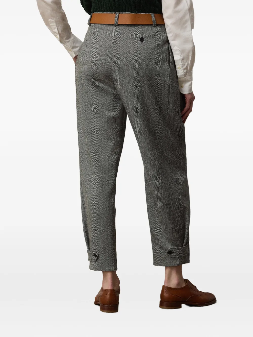 Ralph Lauren Collection Jeanne geplooide pantalon Grijs