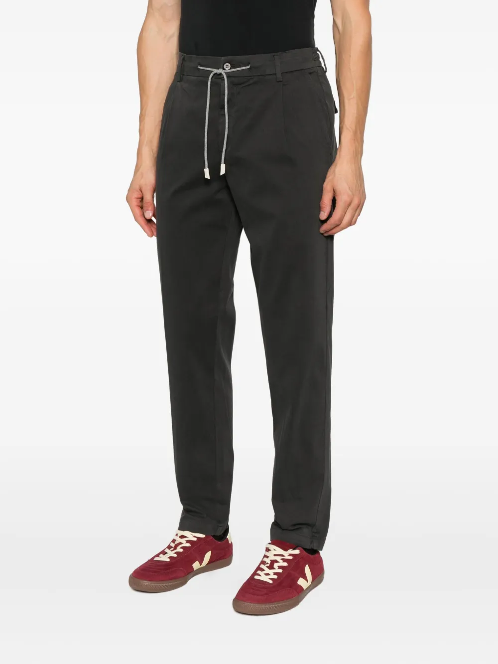 Eleventy Broek met trekkoord Grijs