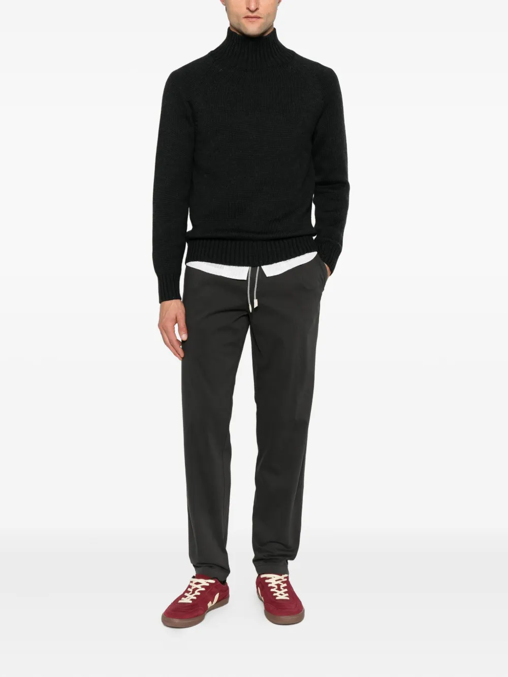 Eleventy pleated drawstring trousers - Grijs