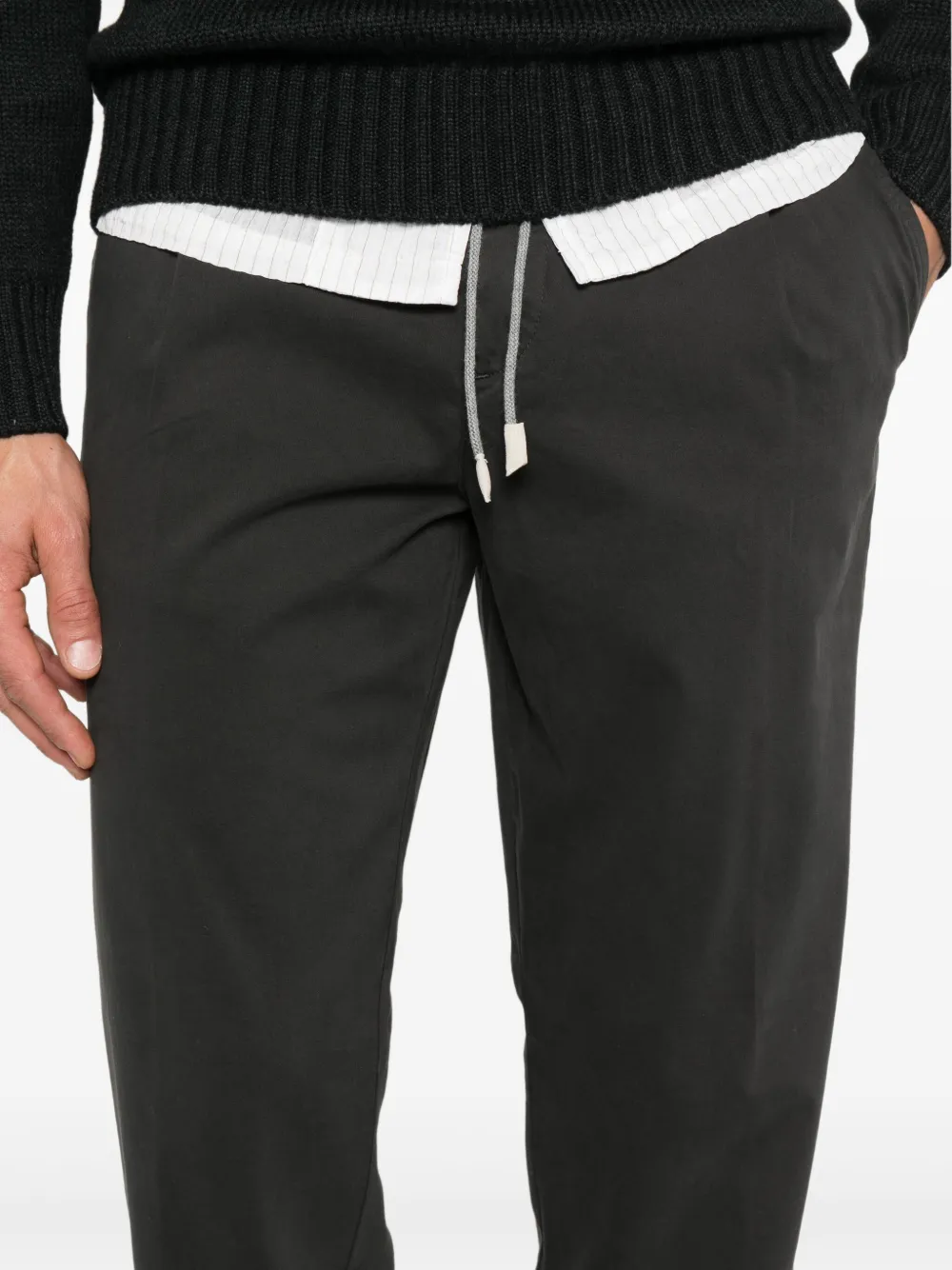 Eleventy Broek met trekkoord Grijs