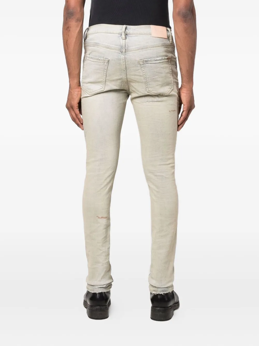 Purple Brand distressed light-wash jeans Blauw