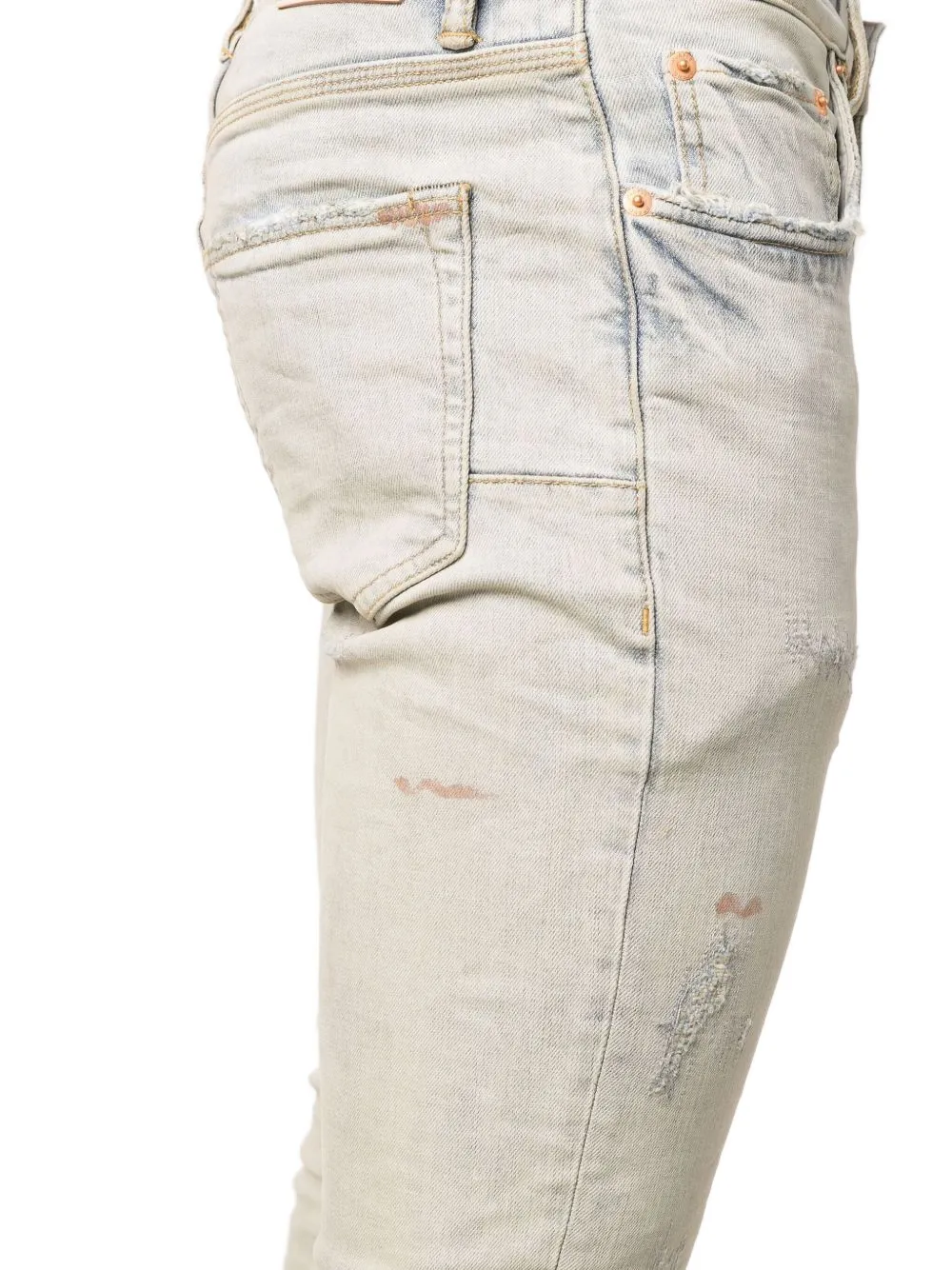 Purple Brand distressed light-wash jeans Blauw