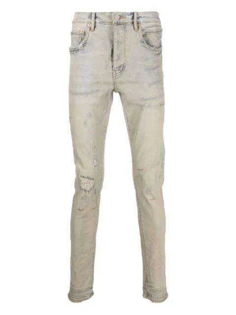 Purple Brand distressed light-wash jeans