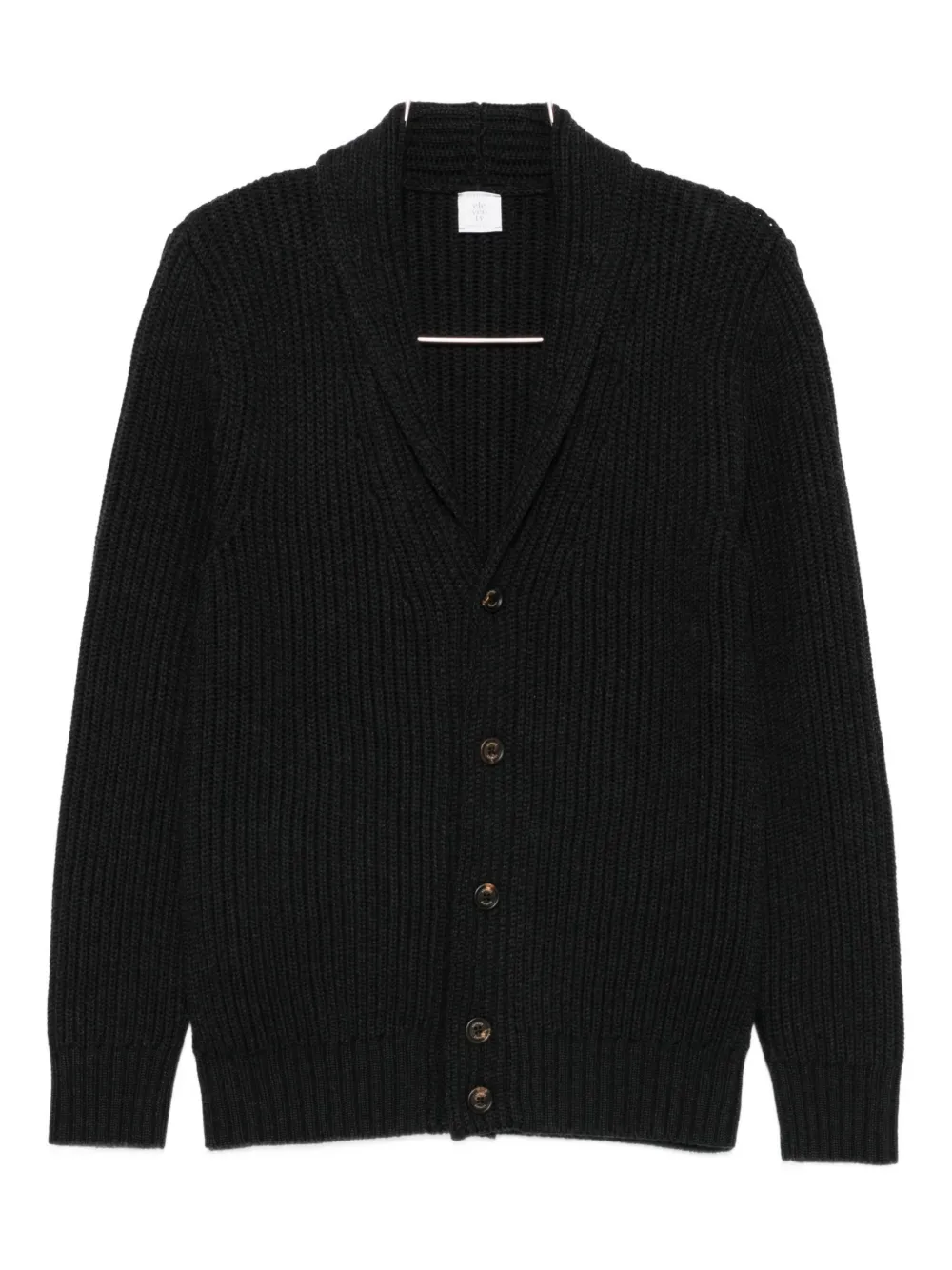 Eleventy ribbed shawl-collar cardigan Grijs