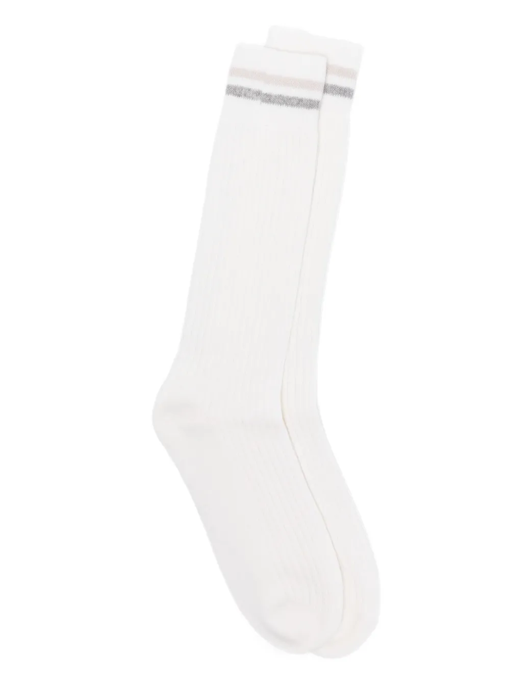Eleventy ribbed socks - ホワイト Eleventy ribbed socks - ホワイト