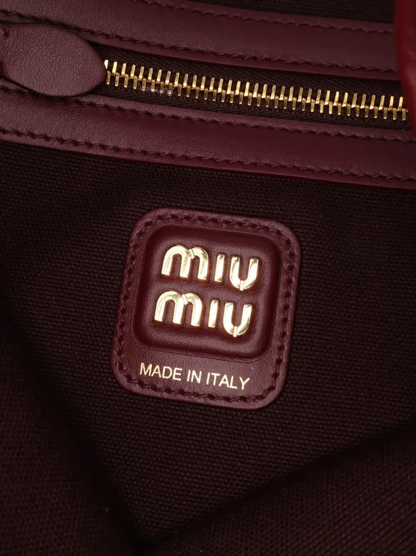 MiuMiu●ボルドーIVY コーデュロイ ショッピングバッグ Miu Miu Pre-Owned 2010-2024 Corduroy Ivy Tote Bag | Red