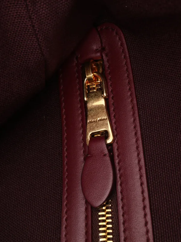 MiuMiu●ボルドーIVY コーデュロイ ショッピングバッグ ミュウミュウのコーデュロイのバッグ・ハット・ローファーなどが