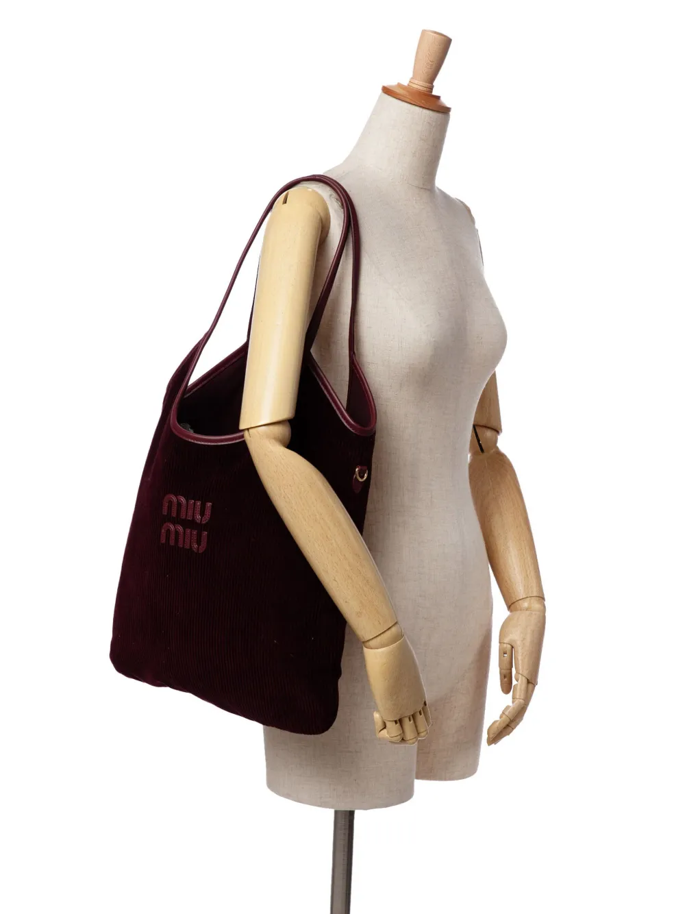 Miu Miu Pre-Owned 2010-2024 Corduroy Ivy tote bag | Pre-Owned | Image 2