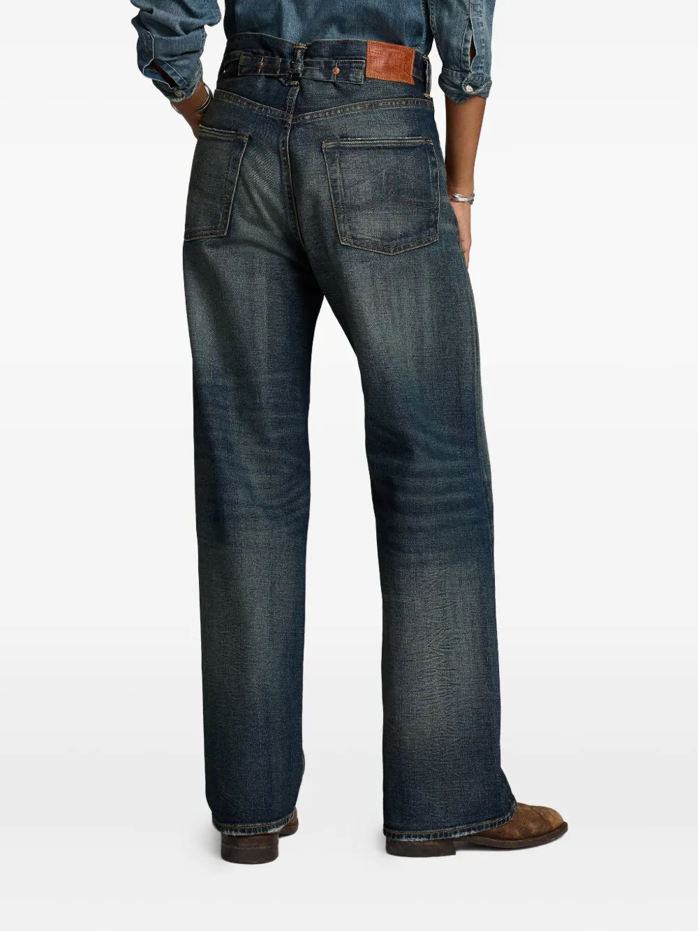 Ralph Lauren RRL Jeans met gerafeld effect Blauw