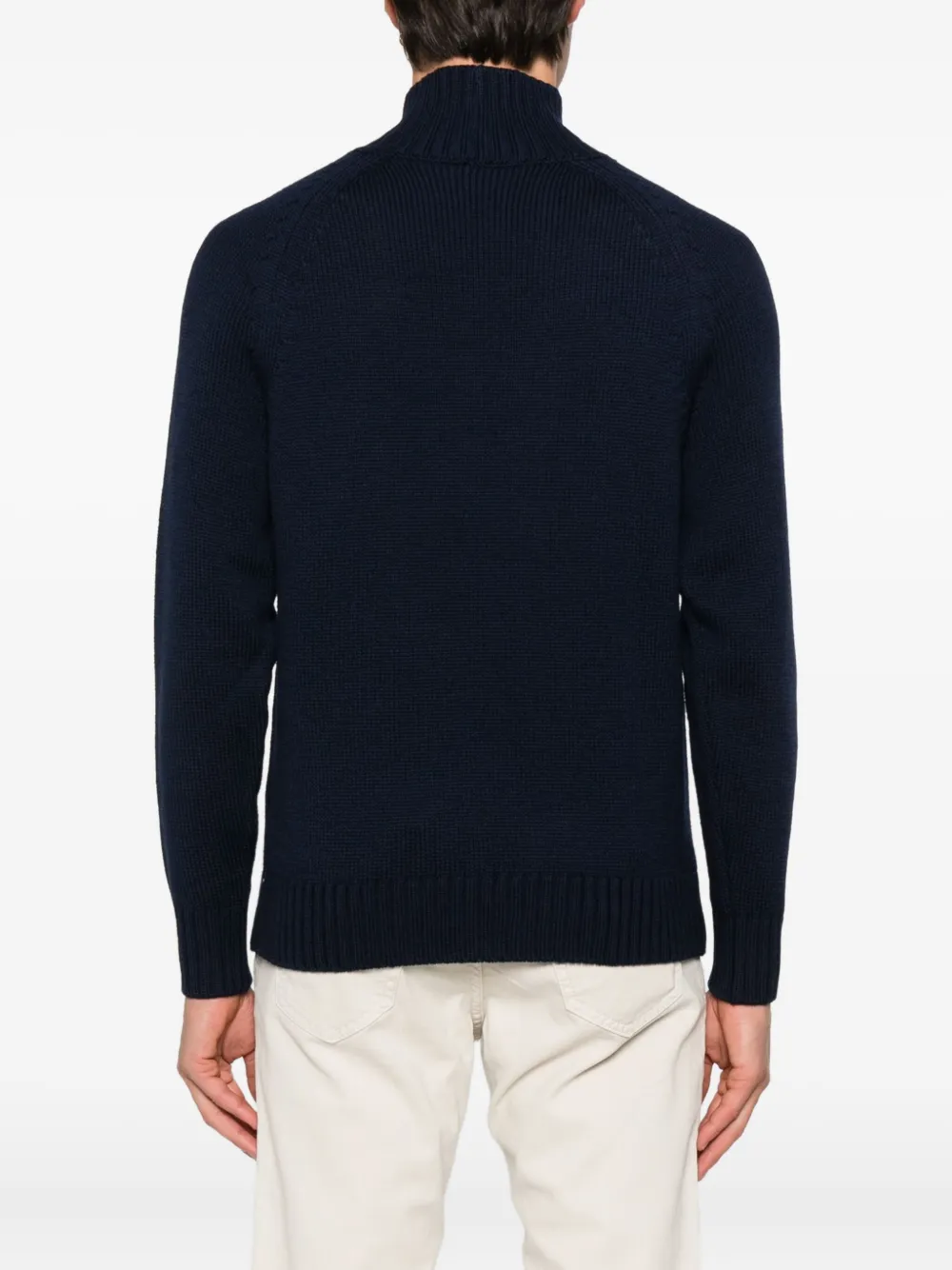 Eleventy Trui met hoge hals en lange mouwen Blauw
