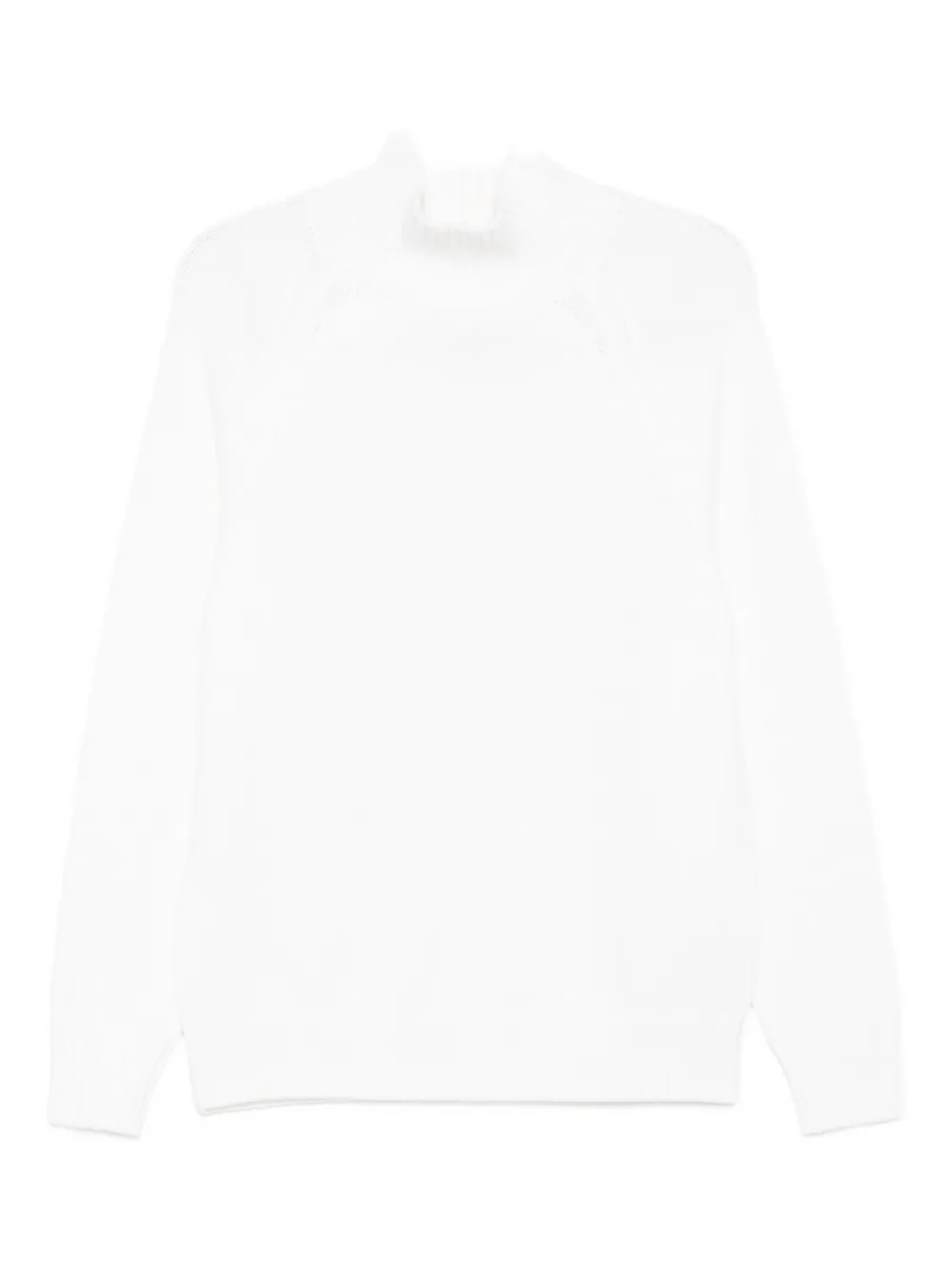 Eleventy High-neck Wool Sweater In White