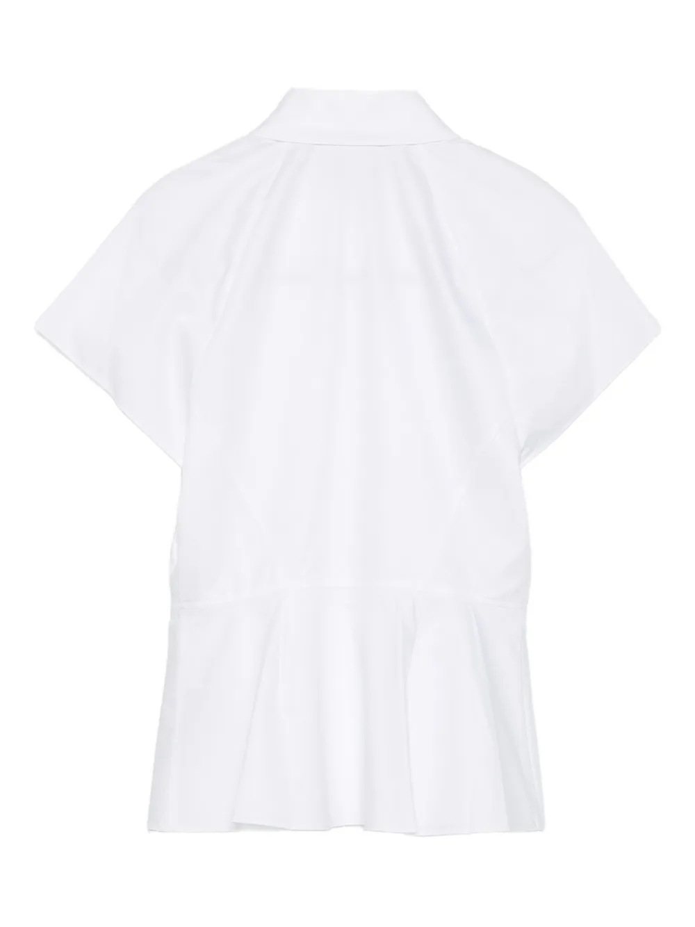 Karl Lagerfeld Katoenen top met ruches Wit