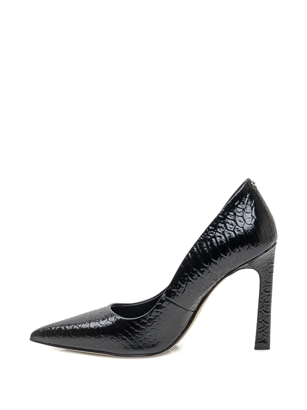 Michael Kors 100 mm pumps met puntige neus en slangen-effect Zwart